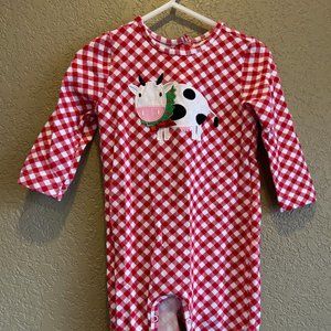 RicRac and Ruffles Cow Romper
